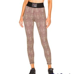 Adam Selman Sport Micro Leopard Hi-Rise Foundation Legging Size S